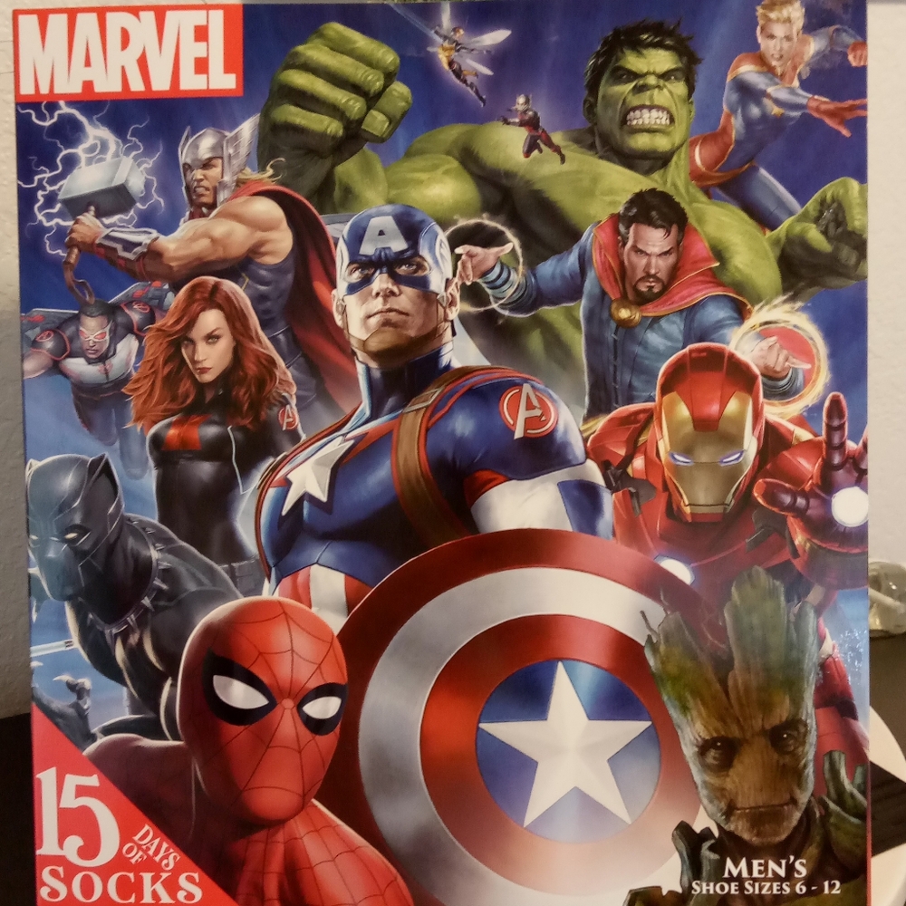 Marvel 15 days of socks set